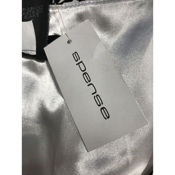 New Spense Black And White Floral Woman’s V-Neck Dress size 16 With Stretch - Picture 11 of 12